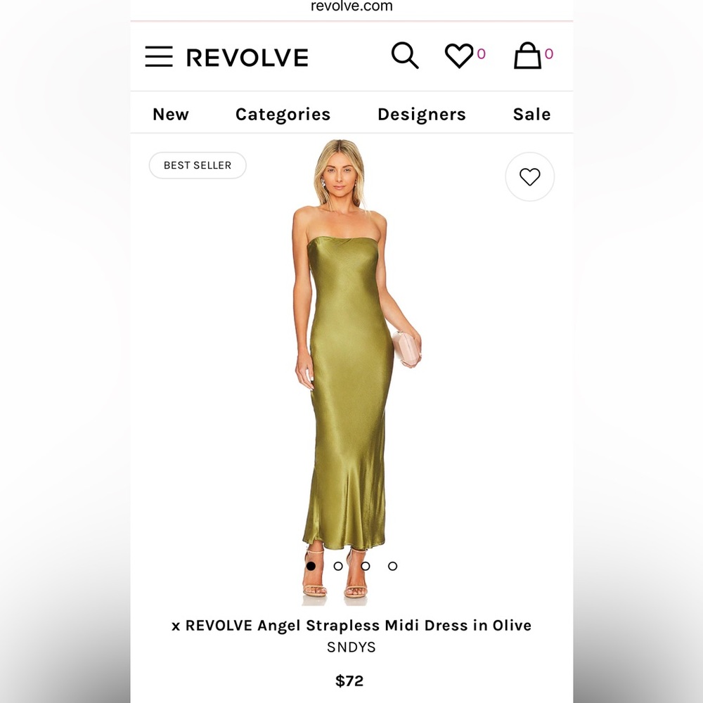 Revolve SNDYS strapless midi dress